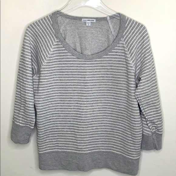 James Perse Tops - James Perse 3 grey and white sweatshirt top (gg)